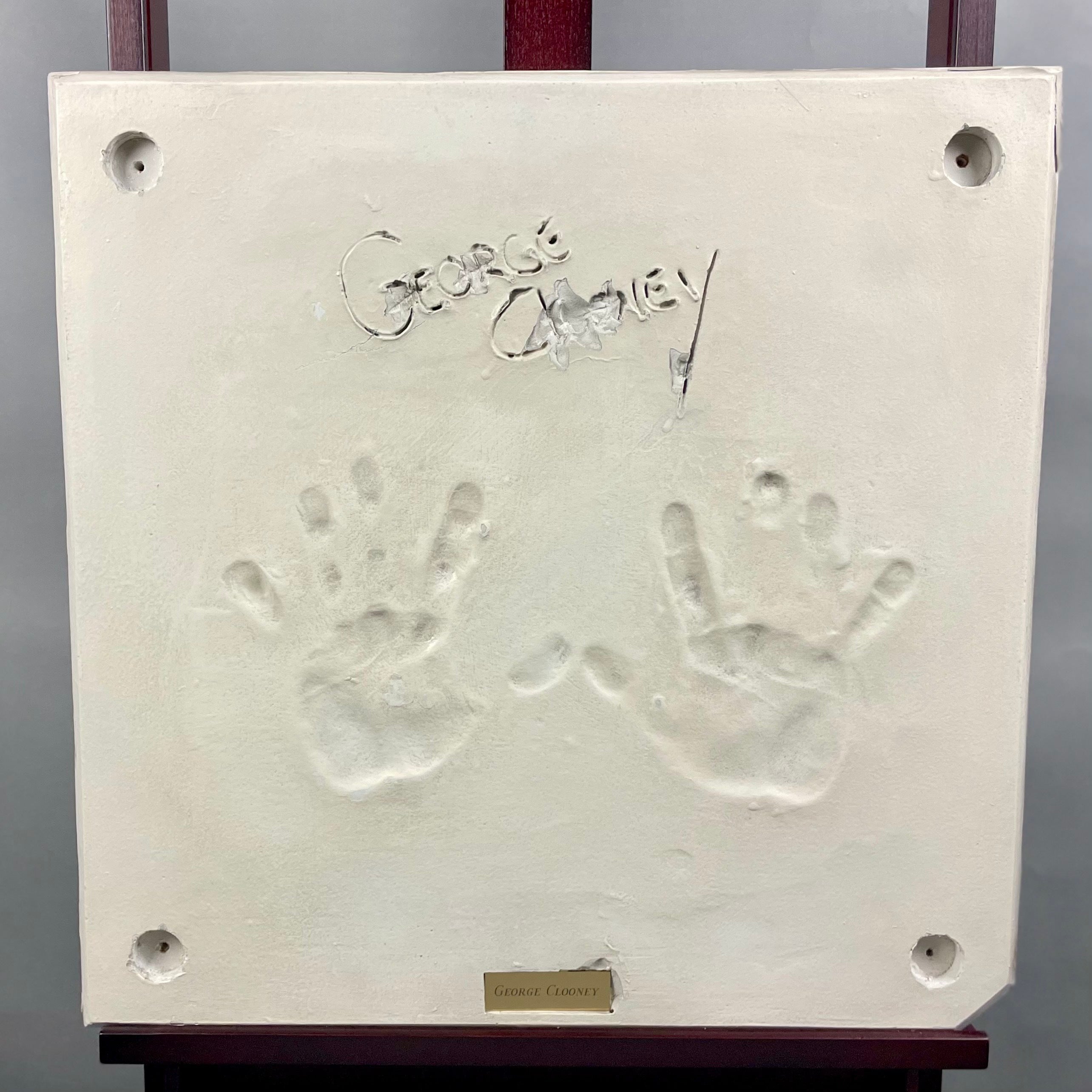PLANET HOLLYWOOD SEATTLE George Clooney Celebrity Hand Cast